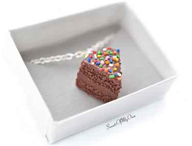 Chocolate Cake with Sprinkles Charm